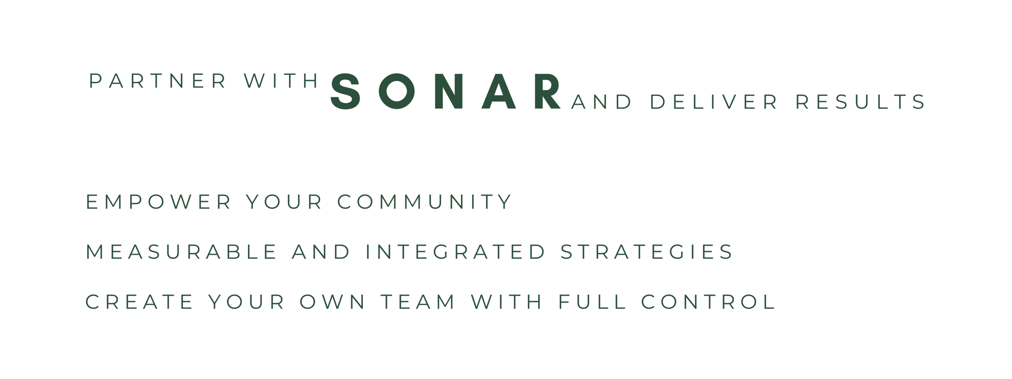 Partner with sonar and deliver results